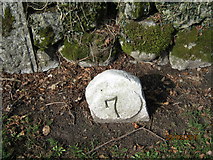NX9666 : Old Milestone by the A710, Shambellie House, New Abbey by Milestone Society