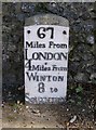 Old Milestone by Main Road, Otterbourne