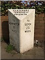 Old Milestone by the A574, Warrington Road, Glazebury