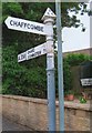 Direction Sign - Signpost by the A358, Furnham Road, Chard Town parish