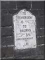 Old Milestone by the A646, Burnley Road, Luddenden Foot