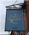 Sign for the Cock & Greyhound, Whitchurch 