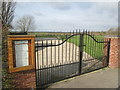 Gates  into  Station  Road  Cemetery  Eastrington