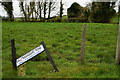 H5956 : Damaged road sign along Ballynasaggart Road by Kenneth  Allen