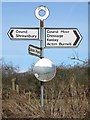 Direction Sign - Signpost near Stevenshill