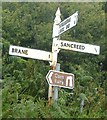 Direction Sign - Signpost south west of Sancreed