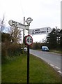 Direction Sign - Signpost by the B3075, Quarr Hill