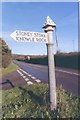 Direction Sign - Signpost on the B3081 near Stoney Stoke