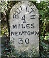 Old Milestone by the A483, Dalmore, Disserth and Trecoed Parish