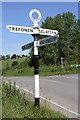 Old Direction Sign - Signpost by the B4580 on Racecourse Common