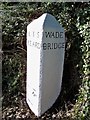 SX0671 : Old Guide Stone at Hellandbridge by Milestone Society