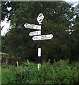 Direction Sign - Signpost, Fleets Lane, north east of Hetton