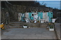 Decorative thrones at end of promenade