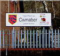 Cwmaber Junior School name sign, Abertridwr 