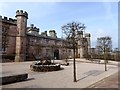 NY5223 : The courtyard of Lowther Castle by Oliver Dixon