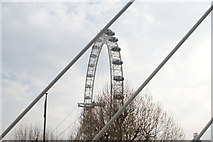 TQ3079 : View of the London Eye from the Golden Jubilee Bridge by Robert Lamb
