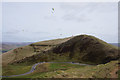 SK1283 : Hang gliders over Mam Tor by Ian S