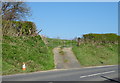 Gated field entrance off the B4368, Broadstone