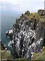 NT6598 : Cliffs  on the west coast of the Isle of May by Oliver Dixon