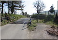 East across a cattle grid, Eglwysilan Road, Eglwysilan