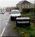 TREHERBERT name on a boulder, Rhigos Road, Treherbert