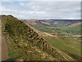 SK1183 : Upper end of Edale looking towards the Kinder Plateau by Chris Morgan
