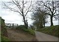 Field entrance off the road east of Higher Mockham