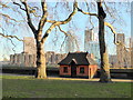 TQ2977 : Gardener's Hut Pimlico Gardens by PAUL FARMER