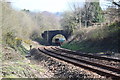 Train passing under Cefn Carneau Lane