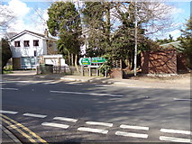 TM4599 : Roadsigns on the A143 Beccles Road by Geographer
