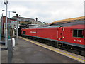 ST1586 : Class 66 DB Schenker 66152 passes through Caerphilly railway station by Jaggery
