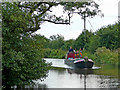 Coal boat south of Barlaston in Staffordshire