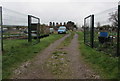 ST2682 : Marshfield Allotments entrance, Marshfield by Jaggery