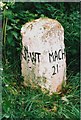 Old Milestone by the B4568, Llanwnog