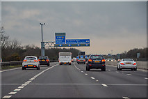 SU8758 : Surrey Heath : M3 Motorway by Lewis Clarke