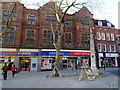 Cross and Post office on Pride Hill, Shrewsbury