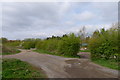 Entrance to car park, Batram Wood