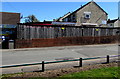 SO1108 : Wooden fence with anti-vandal paint, Ty Coch, Rhymney by Jaggery