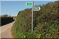 Signs near Cross Farm