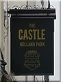 TQ2480 : Sign for the Castle Pub, Holland Park, London by JThomas