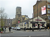 TQ3482 : Undertakers and United Reformed Church, Bethnal Green by Robin Webster