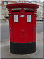 Double aperture Elizabeth II postbox on Bayswater Road, London W2