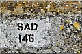 ST7024 : Horsington: Dismantled railway; bridge reference number by Michael Garlick