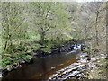 River Irthing above footbridge