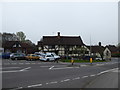 Looking across the A283 towards The Crown