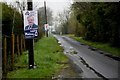 Council election posters along Lisnagirr Road