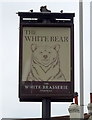 TQ0887 : Sign for the White Bear, Ruislip by JThomas
