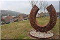 Sculpture overlooking Stafford Road houses