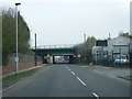 Kilnhurst Road passes under railway bridge