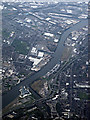 The River Clyde in Glasgow from the air